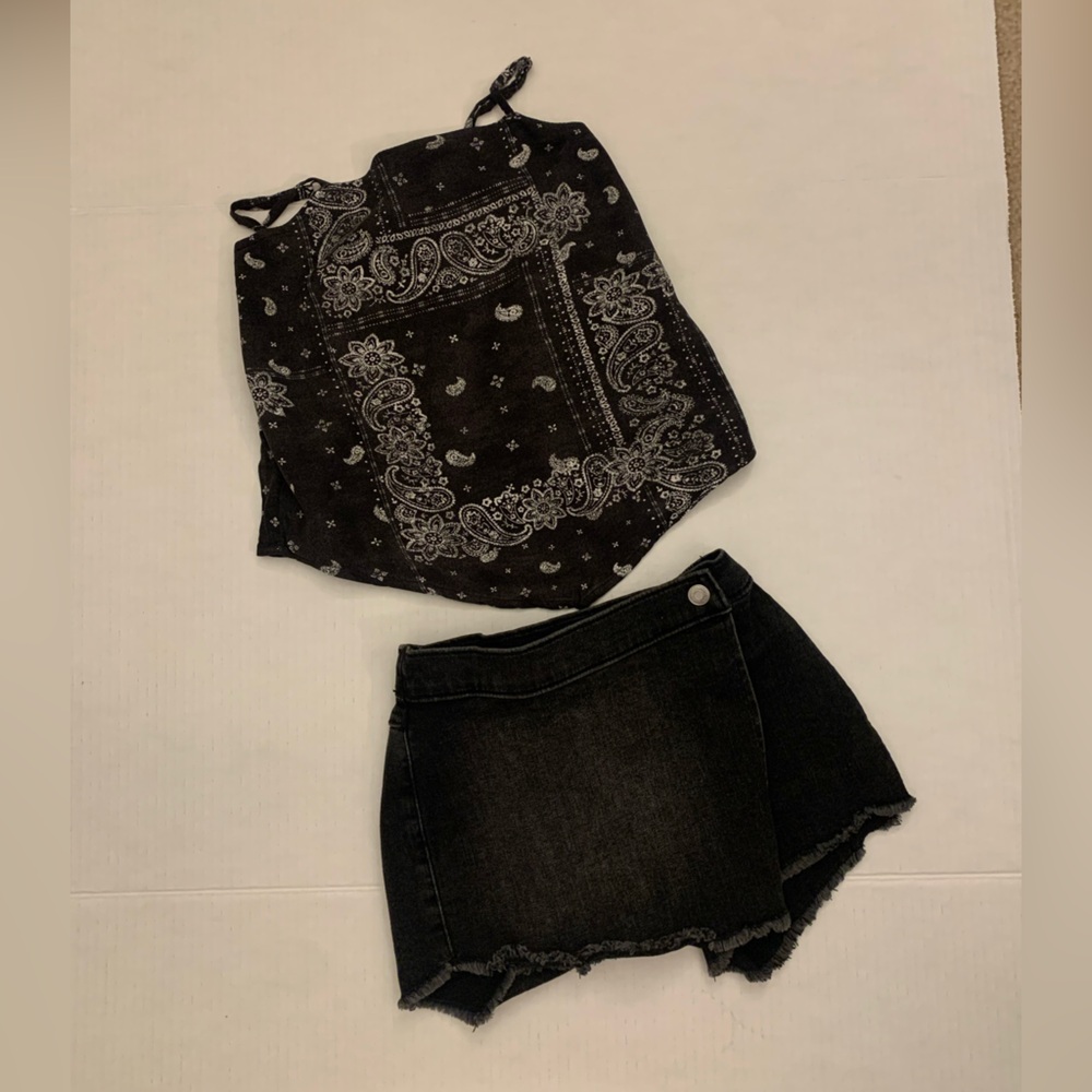 Girls Abercrombie Kids Black Jean Shorts